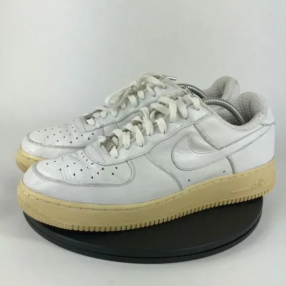 Nike Air Force 1 Premium White Leather 2006 315180-111 Men’s Size 12 - Picture 1 of 12
